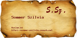 Sommer Szilvia névjegykártya